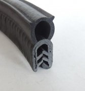 Rubber seal with metal clip for car
